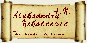 Aleksandra Nikolčević vizit kartica